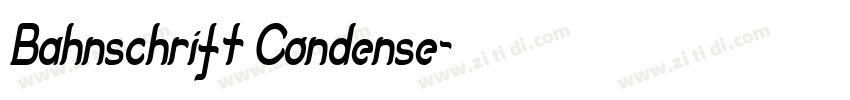 Bahnschrift Condense字体转换